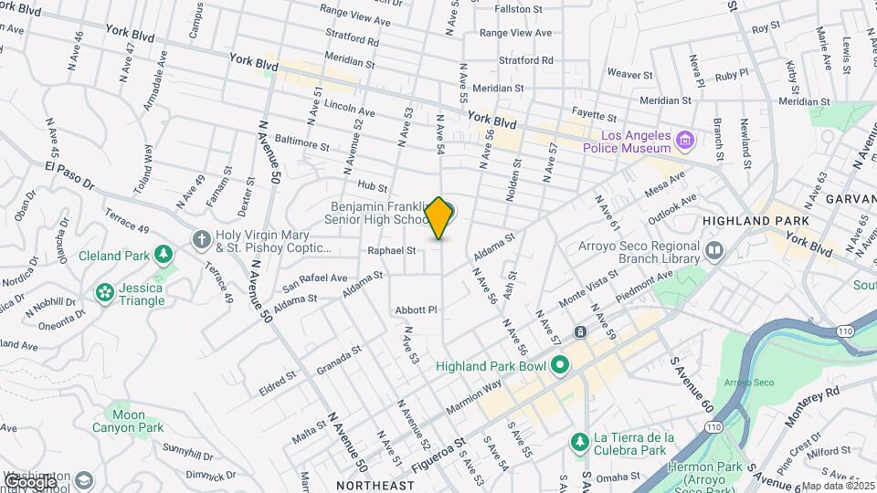 703 N. Ave. 54/5375 East Raphael Mapa y Detalles de la Ubicación