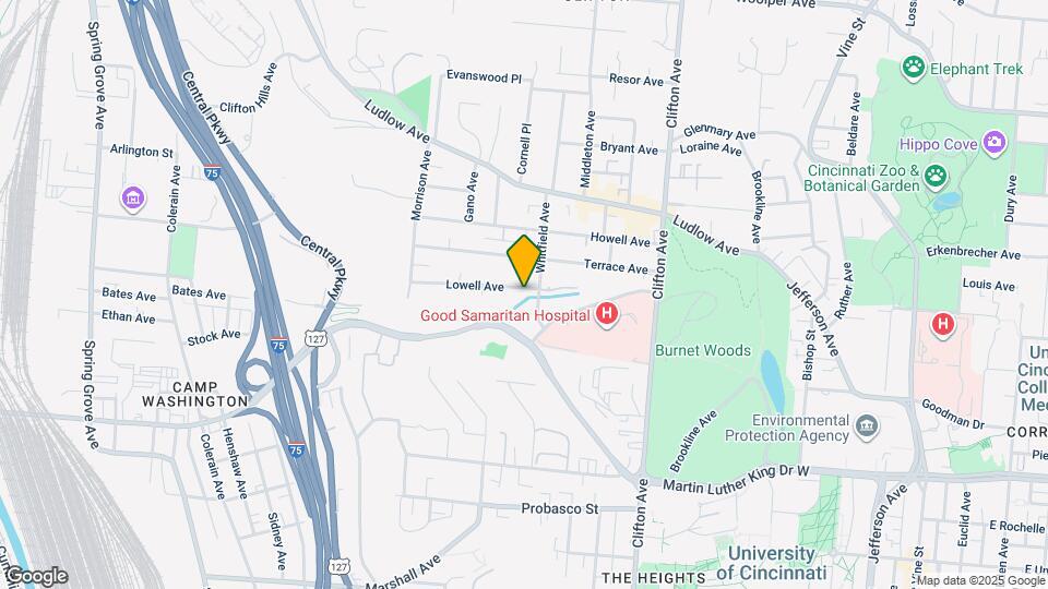 511 Lowell Ave Map and Location Details