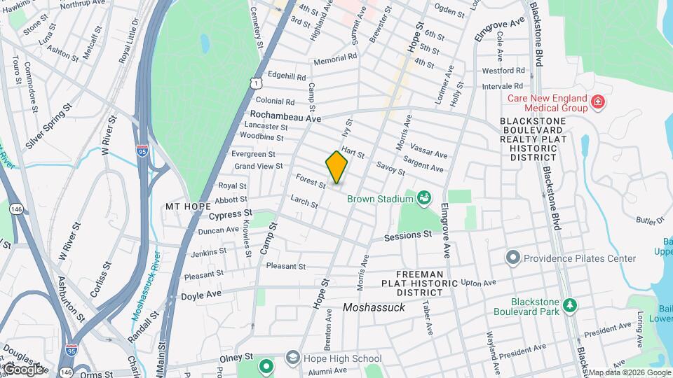 62 Forest St, Unit 1 Map and Location Details
