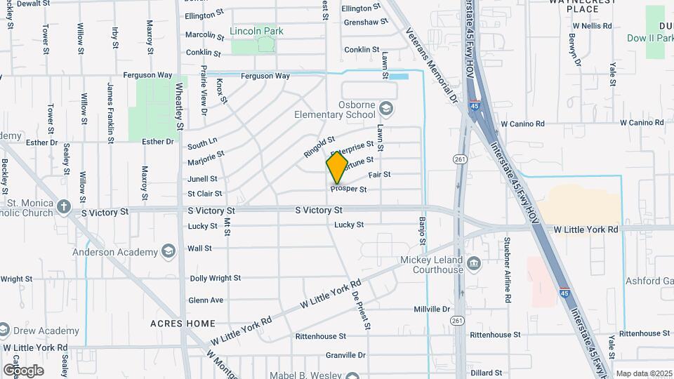 855 Prosper St Map and Location Details