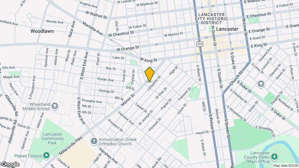 560 Manor St Map and Location Details