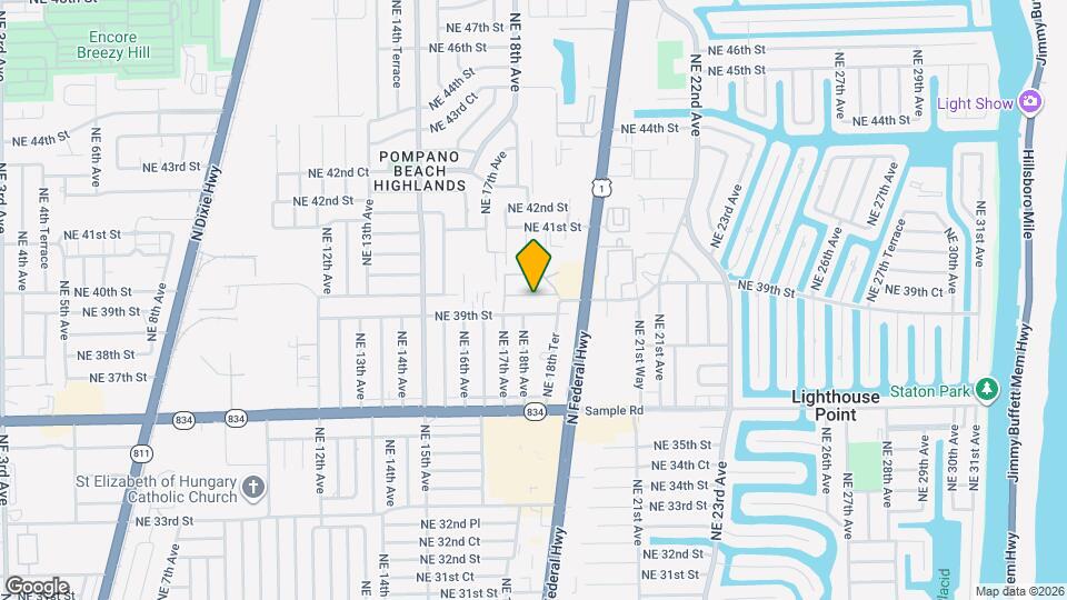 1780 NE 39th Ct Map and Location Details