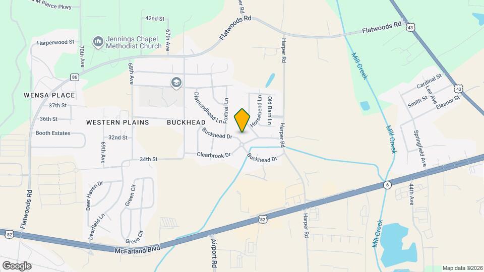 6006 Buckhead Dr Map and Location Details