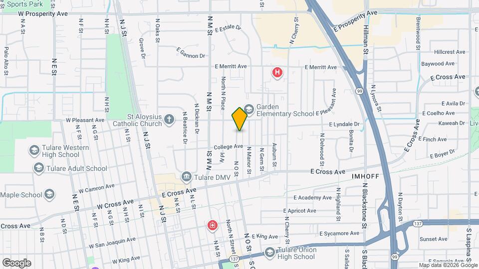 620 N O St Map and Location Details