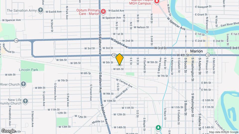 1114 W 6th St Mapa y Detalles de la Ubicación