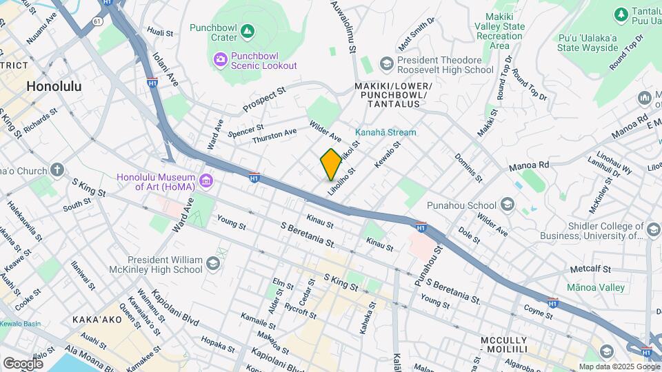1432 Liholiho St Map and Location Details