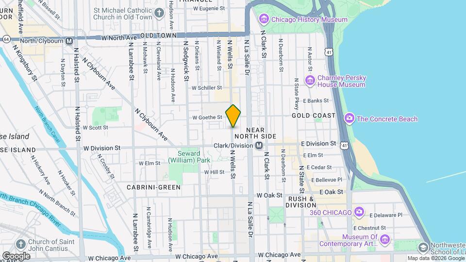 1235 N Wells St Map and Location Details