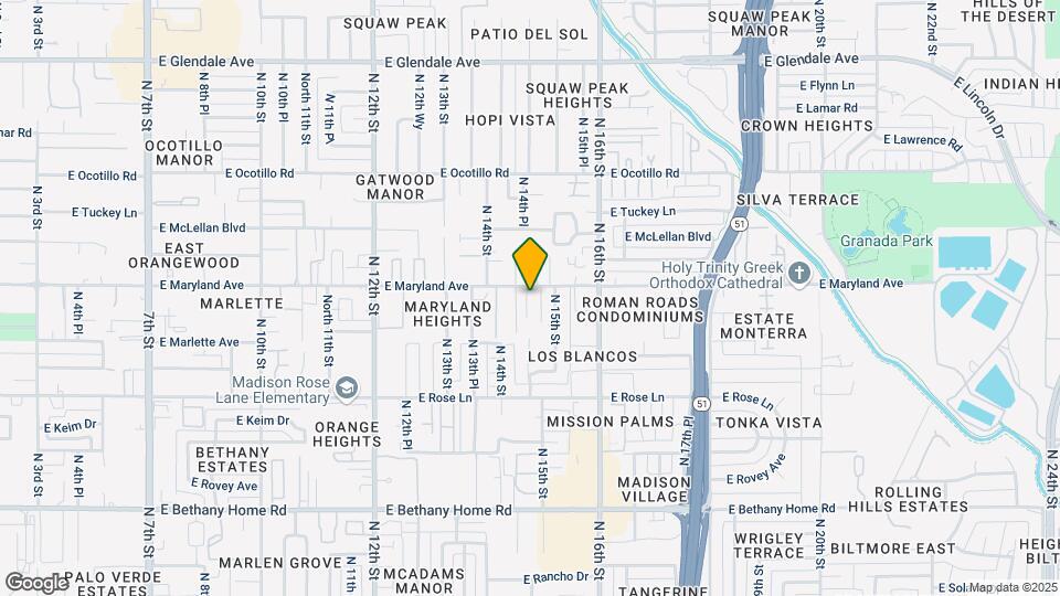 1441 E Maryland Ave Mapa y Detalles de la Ubicación