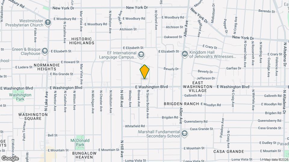 Pasadena Highlands Map and Location Details