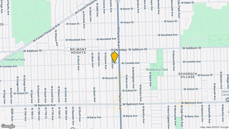 3461 N Oconto Ave, Unit G Map and Location Details