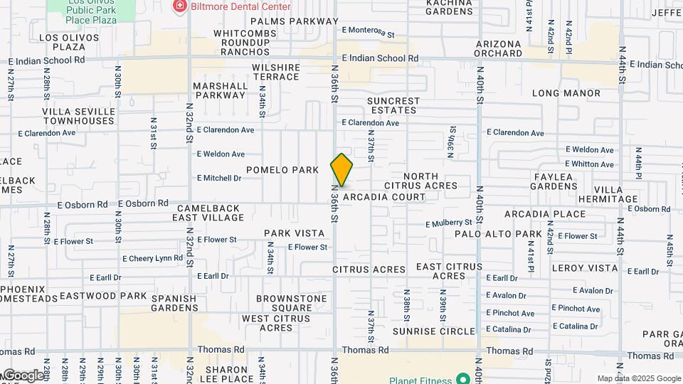 3415 N 36th St Map and Location Details