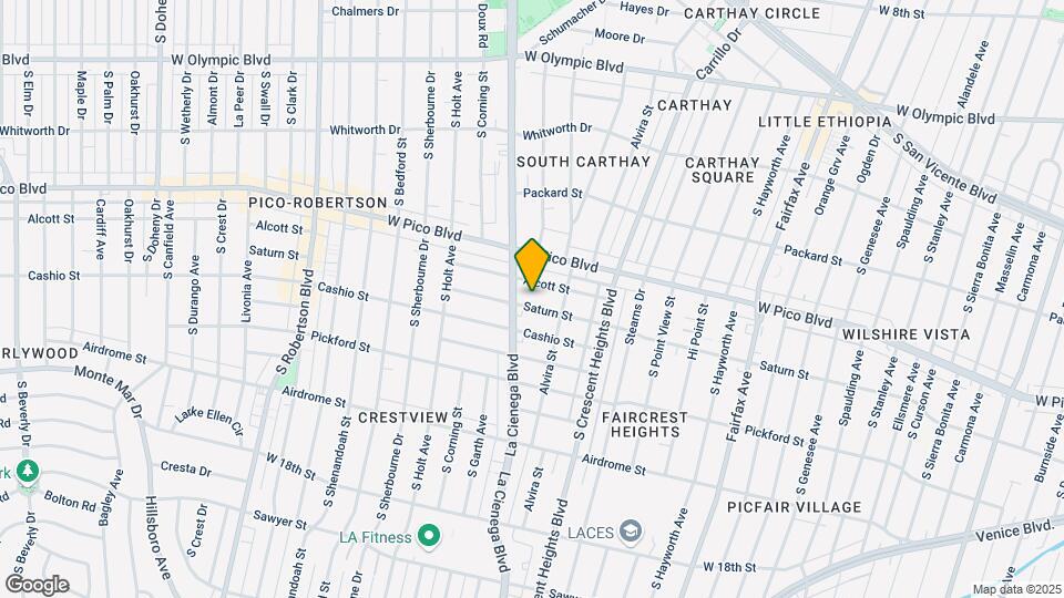 1211 S Crescent Heights Blvd Map and Location Details