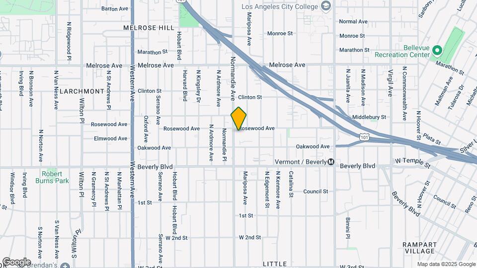 432 N Normandie Ave Map and Location Details