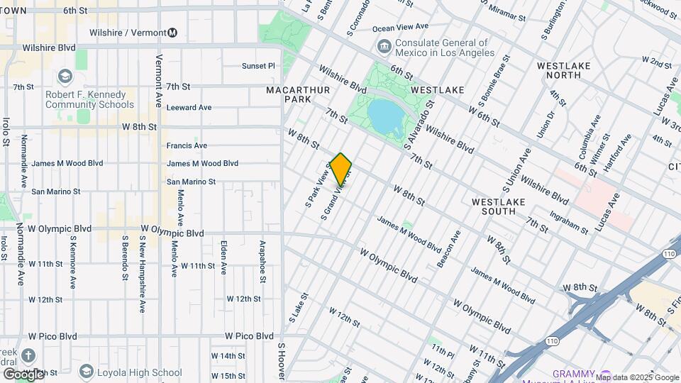 2227 James M Wood Blvd Mapa y Detalles de la Ubicación