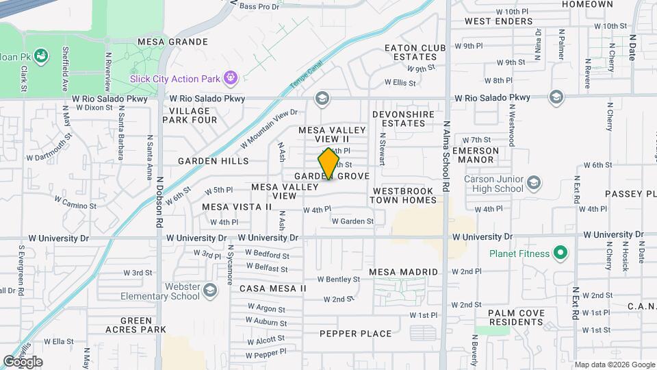 1519 W 5th Pl Map and Location Details