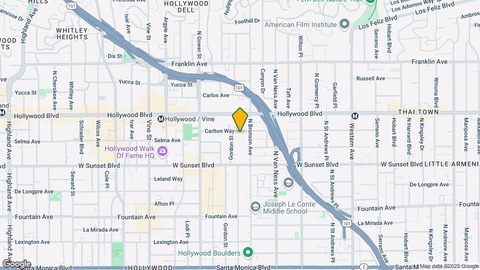 5926 Carlton Way Map and Location Details