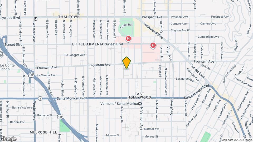 1234 N Berendo St, Unit 6 Map and Location Details