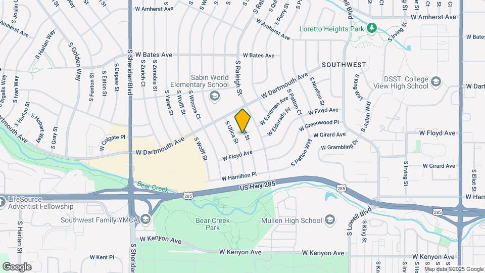 3217 S Stuart St Map and Location Details
