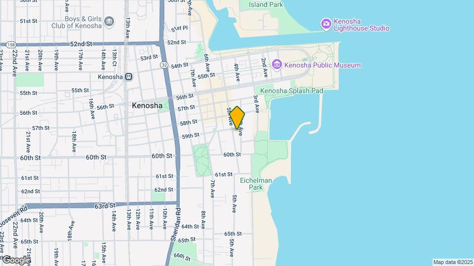 Lake Terrace Apartment in Downtown Kenosha! Mapa y Detalles de la Ubicación