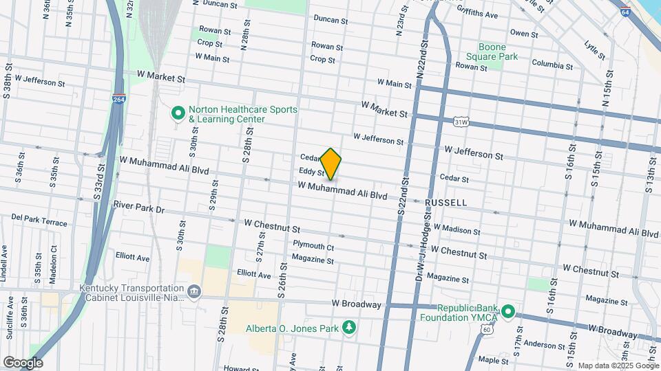2407 W Muhammad Ali Blvd Mapa y Detalles de la Ubicación