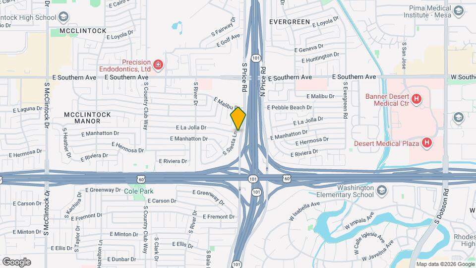 3617 S Siesta Ln Map and Location Details