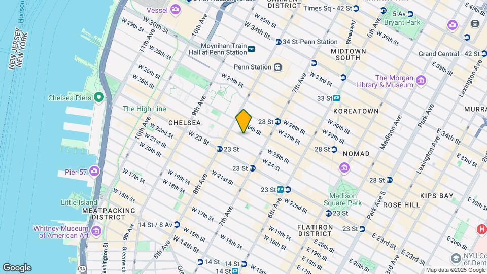 261 W 25th St Map and Location Details