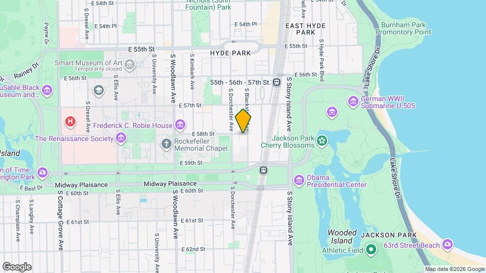 5800 S Blackstone Ave Map and Location Details