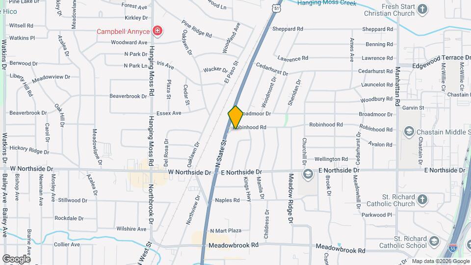 111 Robinhood Rd Map and Location Details