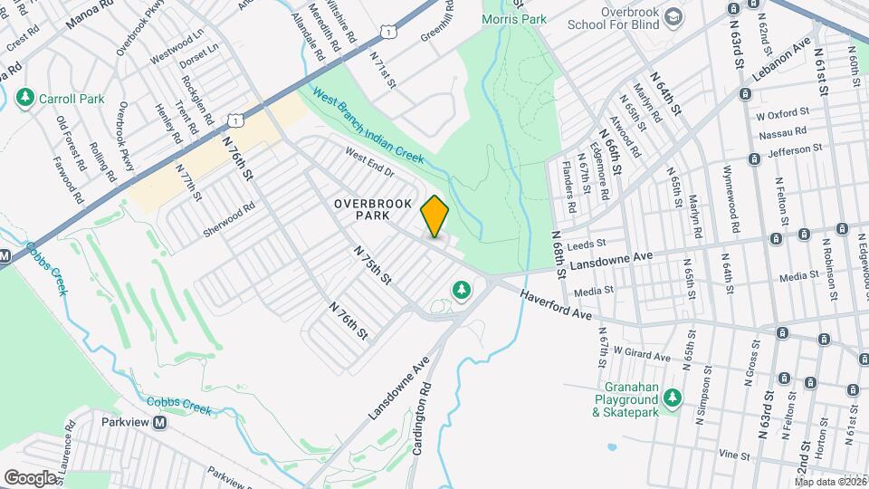 7235 Haverford Ave Map and Location Details