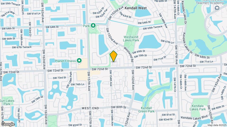 7127 SW 154th Ct Map and Location Details