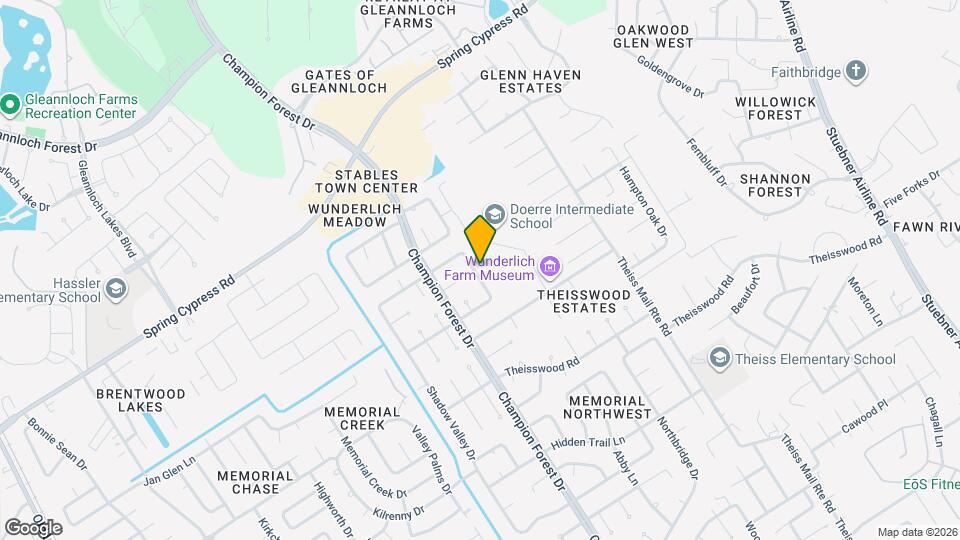 18202 Trace Forest Dr Mapa y Detalles de la Ubicación