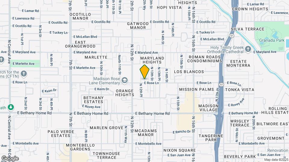 6210 N 12th Pl Map and Location Details