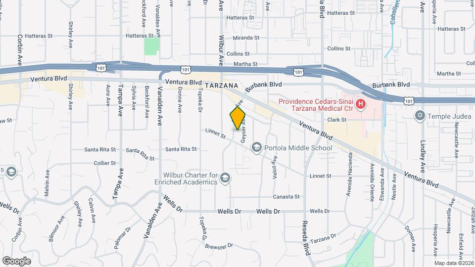 5368 Crebs Ave Map and Location Details