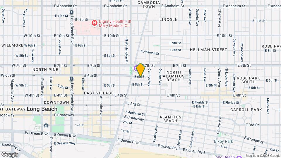 1020 E 6th St Map and Location Details
