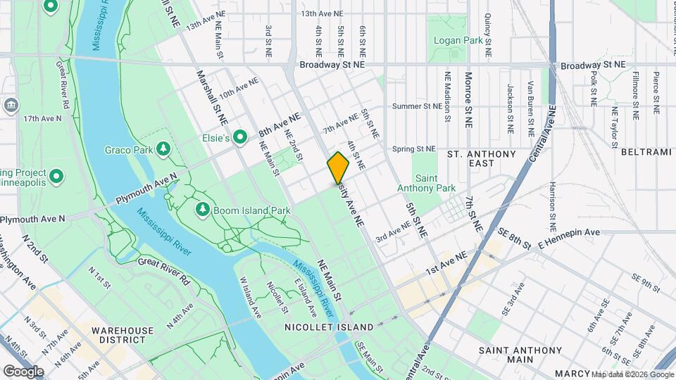 438 University Ave NE Map and Location Details