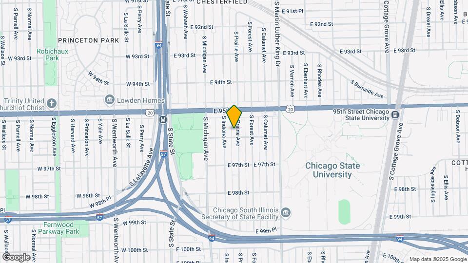 9546 S Prairie Ave Map and Location Details