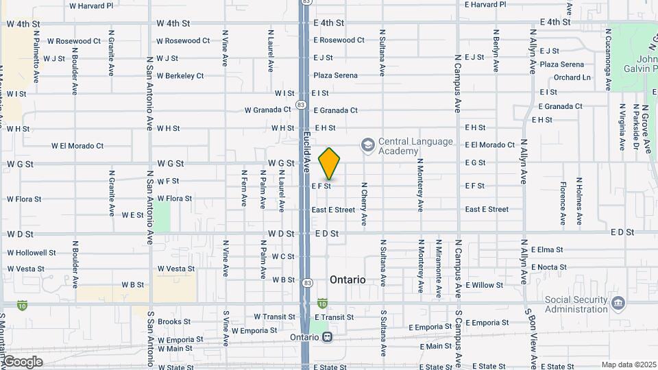 614 N Lemon Ave Map and Location Details