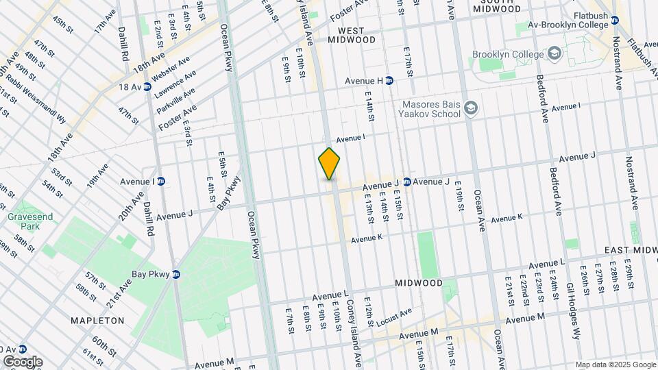 1013 Avenue J Mapa y Detalles de la Ubicación