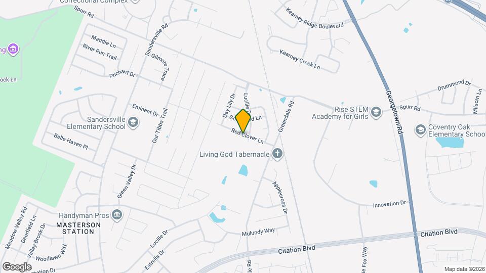 2764 Red Clover Ln Mapa y Detalles de la Ubicación