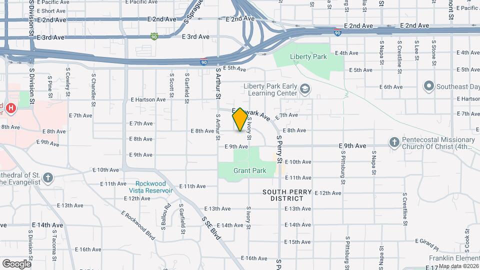 1110 E 8th Ave Map and Location Details