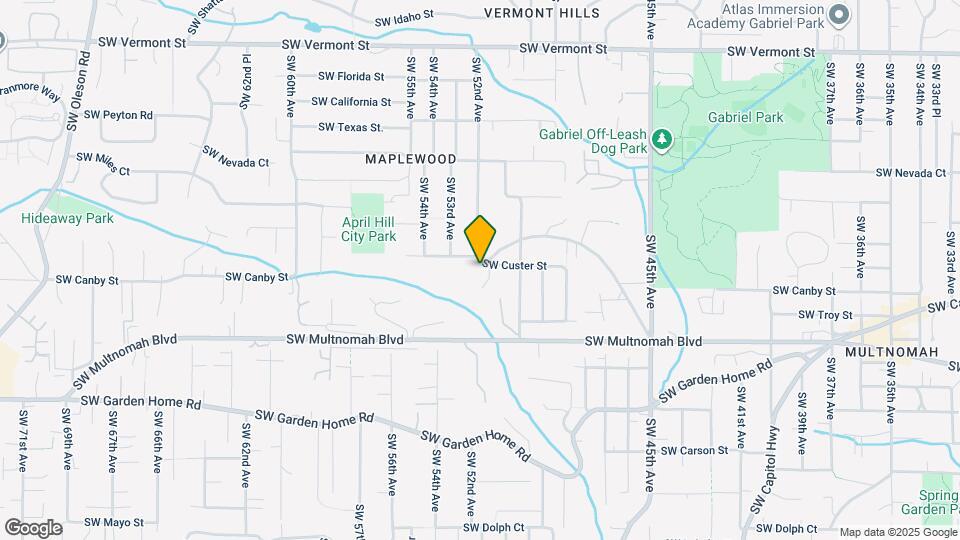 5176 SW Custer St Map and Location Details