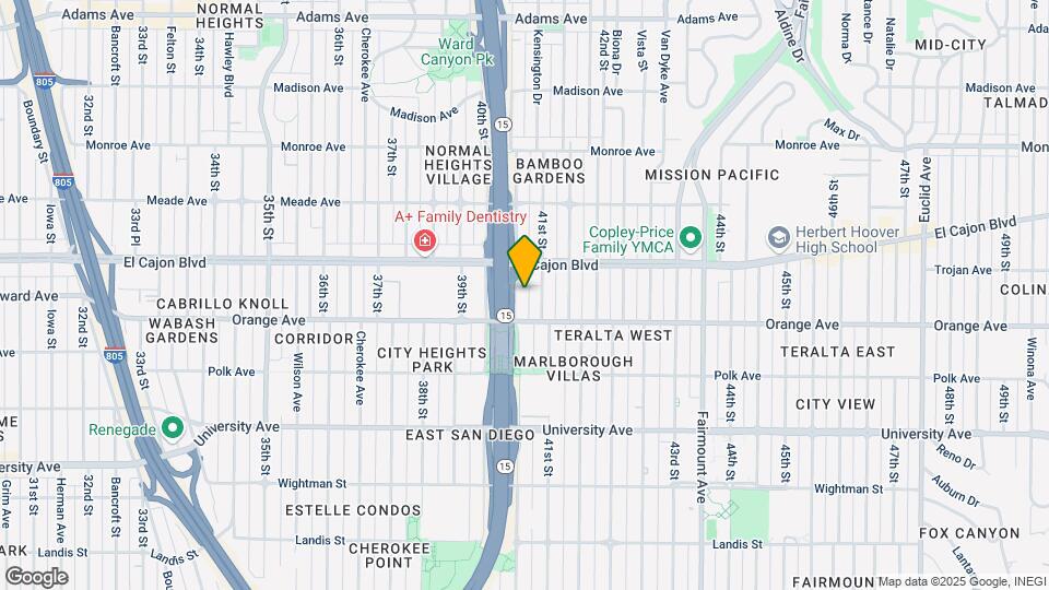 4245 Central Ave Map and Location Details