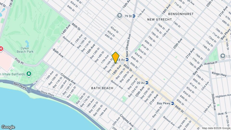 27 Bay 17th St, Unit Top floor Map and Location Details