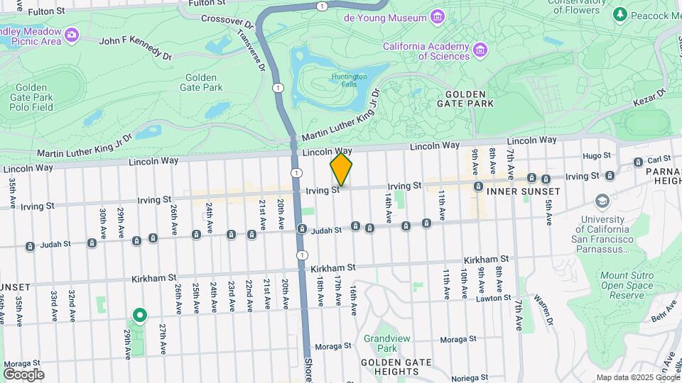 1535 Irving St Map and Location Details