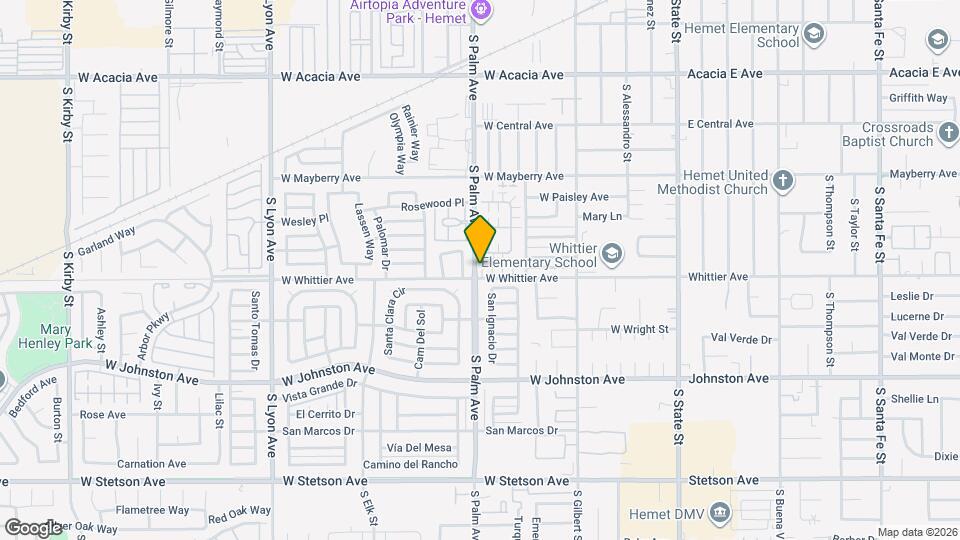 876 W Whittier Ave Map and Location Details