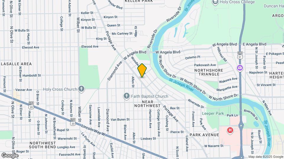 1132 Portage Ave, Unit NotreDame BeaconRiverwalk Map and Location Details