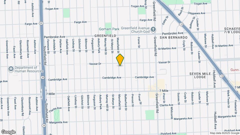19358 Mansfield St Map and Location Details