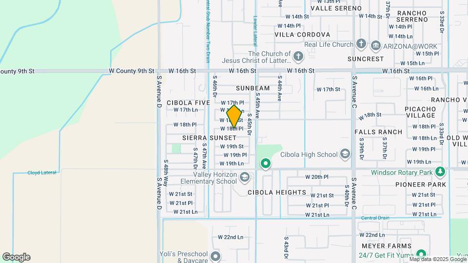 4597 W 18th Pl Map and Location Details