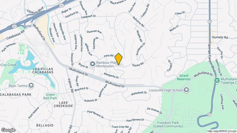 23112 Mulholland Dr Map and Location Details