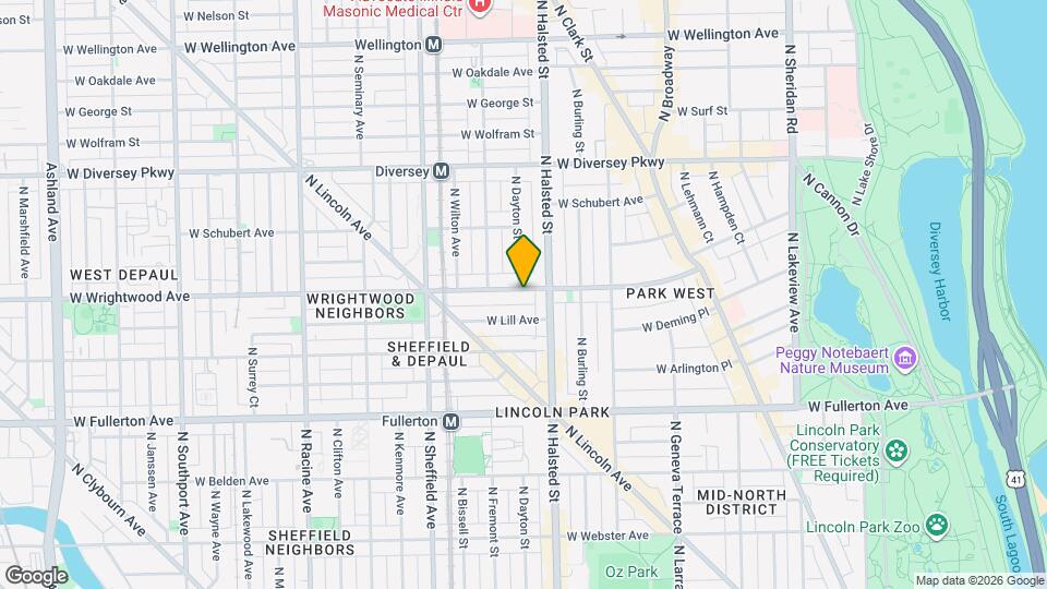 823 W Wrightwood Ave, Unit 2 Mapa y Detalles de la Ubicación